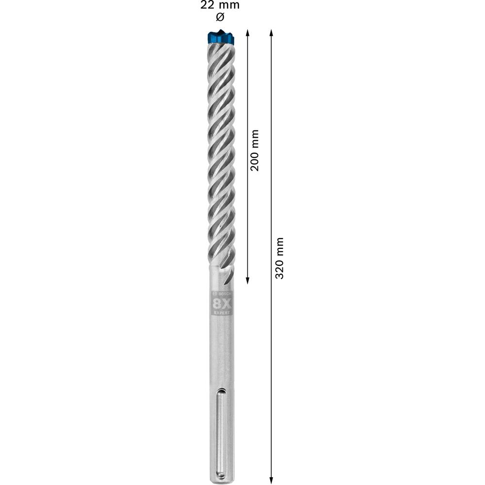 Bosch 2.608.900.233 EXPERT 22mm x 200mm x 320mm SDS MAX-8X Hammer Drill Bit – image 2