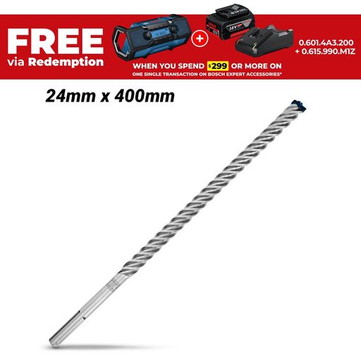 Bosch 2.608.900.239 EXPERT 24mm x 400mm x 520mm SDS MAX-8X Hammer Drill Bit