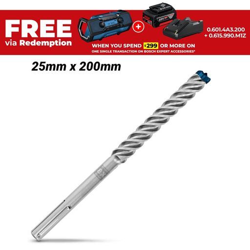 Bosch 2.608.900.240 EXPERT 25mm x 200mm x 320mm SDS MAX-8X Hammer Drill Bit