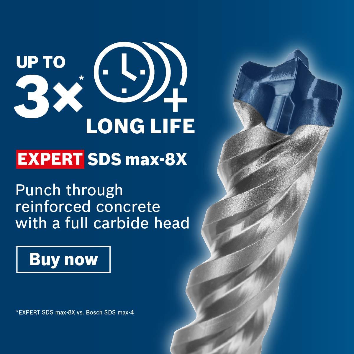 Bosch 2.608.900.253 EXPERT 30mm x 400mm x 520mm SDS MAX-8X Hammer Drill Bit – image 2