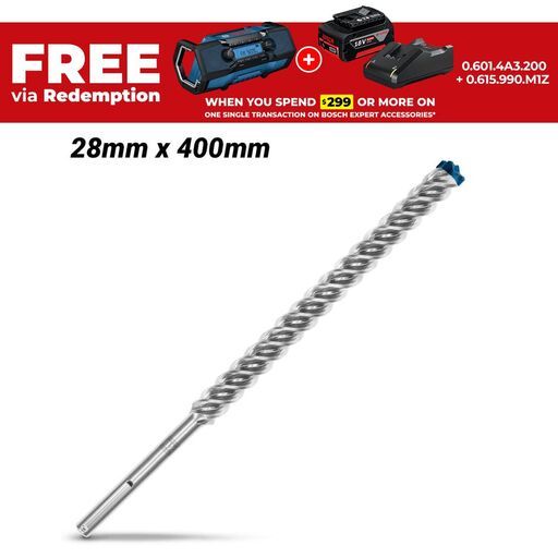 Bosch 2.608.900.248 EXPERT 28mm x 400mm x 520mm SDS MAX-8X Hammer Drill Bit