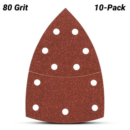 Bosch 2.608.607.408 EXPERT 10-Pack 102mm x 62mm, 93mm 80 Grit C430 Wood & Paint Multi-Sander Sanding Sheet – image 2
