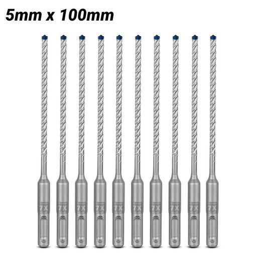 Bosch 2.608.900.158 EXPERT 10-Pack 5mm x 100mm x 165mm SDS Plus-7X Hammer Drill Bits – image 2