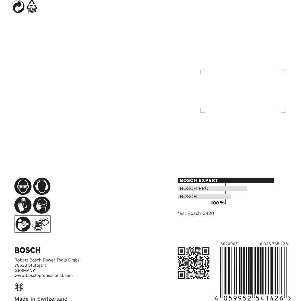 Bosch 2.608.900.804 EXPERT 5-Pack 125mm (5”) 60 Grit C470 Sandpaper Sanding Disc – image 7