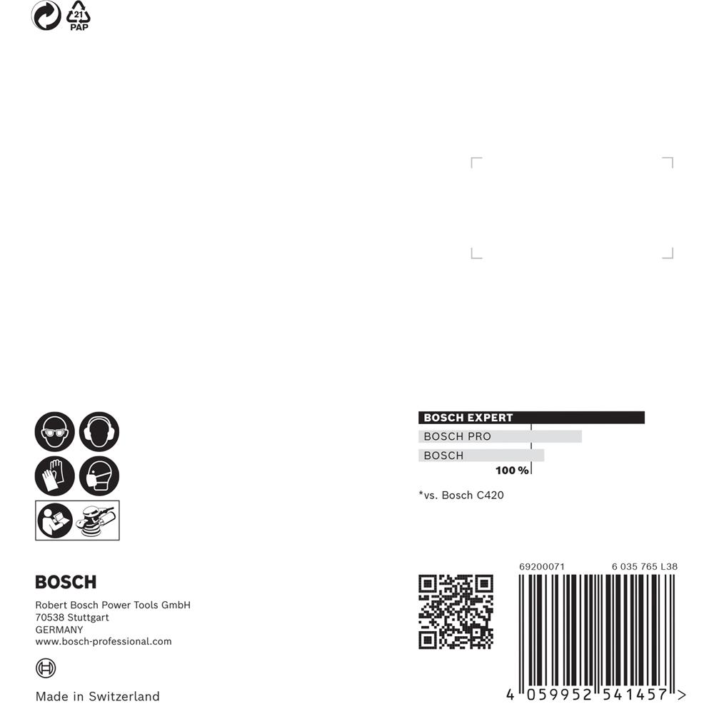 Bosch 2.608.900.807 EXPERT 5-Pack 125mm (5”) 120 Grit C470 Sandpaper Sanding Disc – image 8
