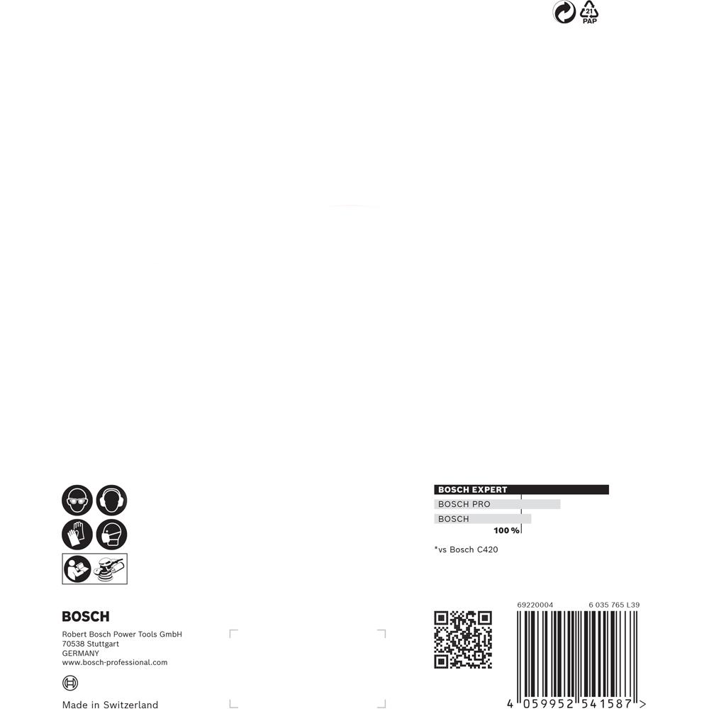 Bosch 2.608.900.811 EXPERT 5-Pack 125mm (5”) 400 Grit C470 Sandpaper Sanding Disc – image 8