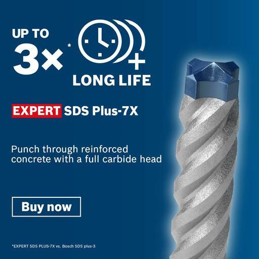 Bosch 2.608.900.164 EXPERT 10-Pack 6.5mm x 150mm x 215mm SDS Plus-7X Hammer Drill Bits – image 11