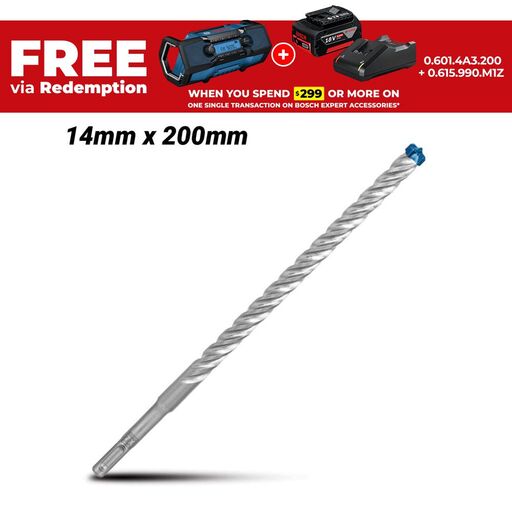 Bosch 2.608.900.121 EXPERT 14mm x 200mm x 265mm SDS PLUS-7X Hammer Drill Bit