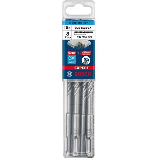 Bosch 2.608.900.167 EXPERT 10-Pack 8mm x 100mm x 165mm SDS Plus-7X Hammer Drill Bits – image 12