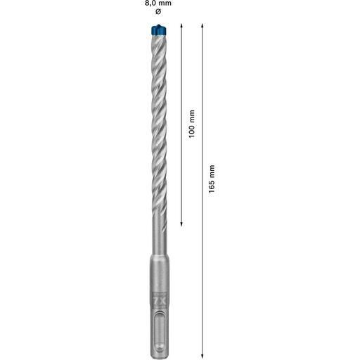 Bosch 2.608.900.167 EXPERT 10-Pack 8mm x 100mm x 165mm SDS Plus-7X Hammer Drill Bits – image 5
