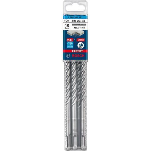 Bosch 2.608.900.171 EXPERT 10-Pack 10mm x 150mm x 215mm SDS Plus-7X Hammer Drill Bits – image 10