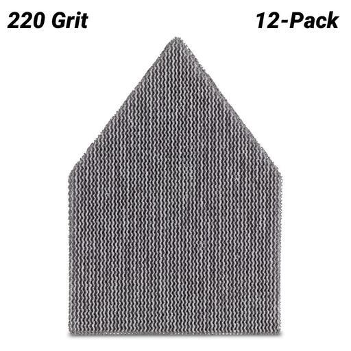 Milwaukee 48805220 12-Pack 220 Grit Pentagon Hook & Loop Net Sandpaper for M12FDSS0 – image 2