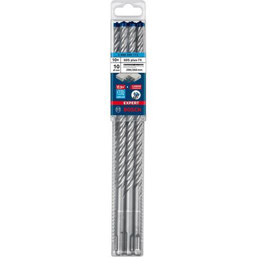 Bosch 2.608.900.172 EXPERT 10-Pack 10mm x 200mm x 265mm SDS Plus-7X Hammer Drill Bits – image 7