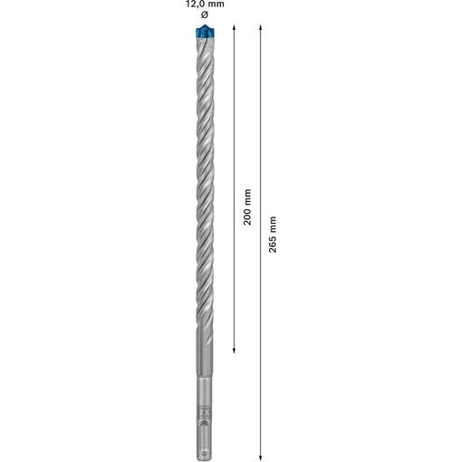 Bosch 2.608.900.175 EXPERT 10-Pack 12mm x 200mm x 265mm SDS Plus-7X Hammer Drill Bits – image 12