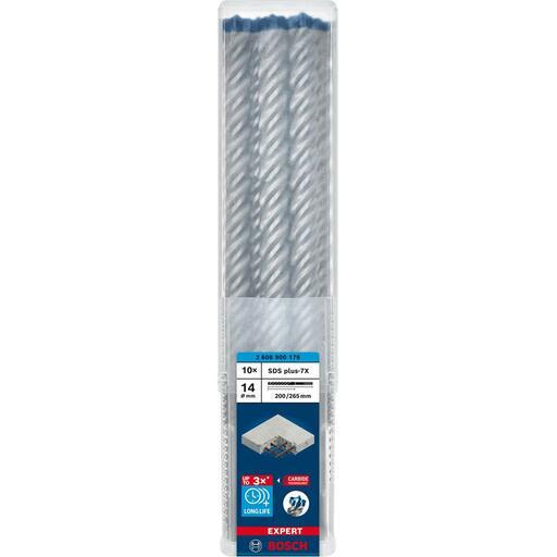 Bosch 2.608.900.176 EXPERT 10-Pack 14mm x 200mm x 265mm SDS Plus-7X Hammer Drill Bits – image 13