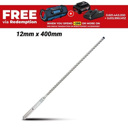 Bosch 2.608.900.202 EXPERT 12mm x 400mm x 540mm SDS MAX-8X Hammer Drill Bit