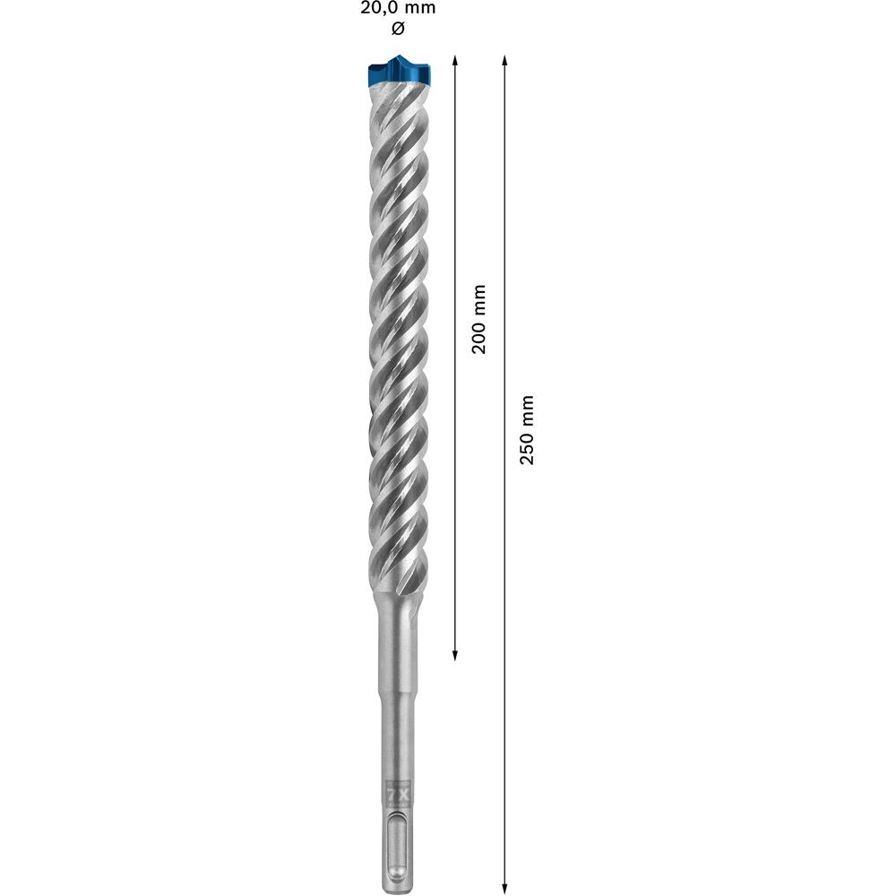 Bosch 2.608.900.142 EXPERT 20mm x 200mm x 250mm SDS PLUS-7X Hammer Drill Bit – image 2