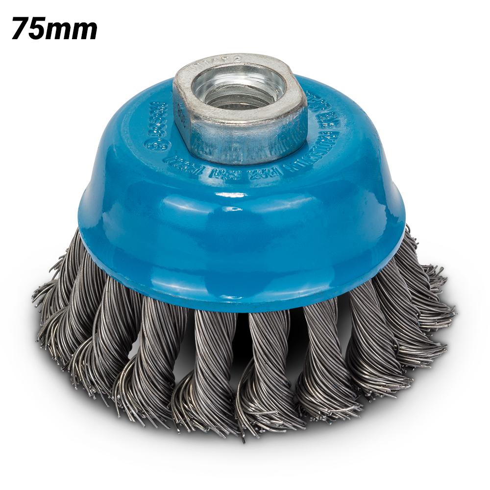 Bosch 1.608.622.029 75mm Knotted 0.5mm Steel Wire Cup Brush – image 1