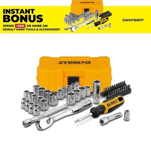 DeWalt DWMT81611T 50pce 3/8" Drive Metric/SAE Socket Set