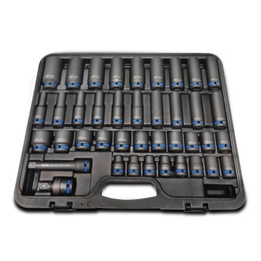 SP Tools SP20322 40pce 1/2" Drive 6pt Metric Impact Standard & Deep Socket Set