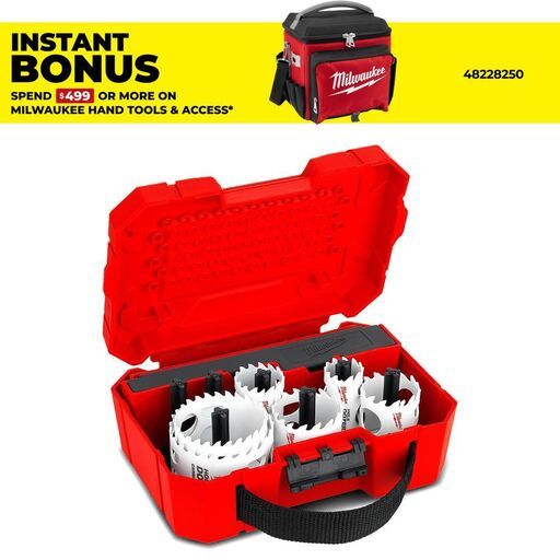 Milwaukee 49224158 9pce HOLE DOZER General Purpose Carbide Teeth Hole Saw Set