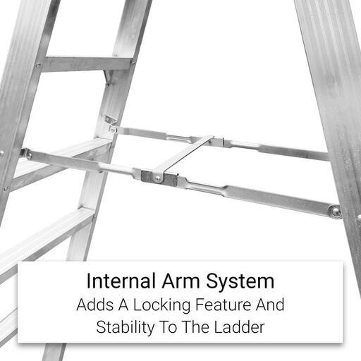 Climbrite CAL8S 8-Step Aluminium Double Sided Step Ladder