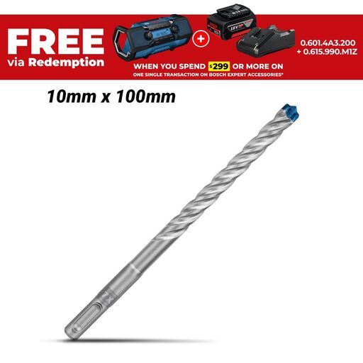 Bosch 2.608.900.097 EXPERT 10mm x 100mm SDS Plus-7X Hammer Drill Bit