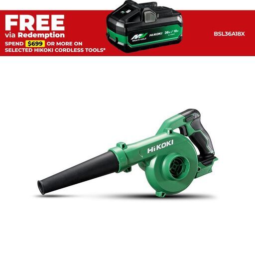 HiKOKI RB18DC(H4Z) 18V Li-ion Cordless Blower & Vacuum - Skin Only