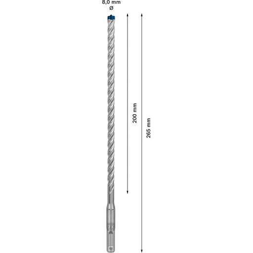 Bosch 2.608.900.090 EXPERT 8mm x 200mm SDS Plus-7X Hammer Drill Bit – image 2