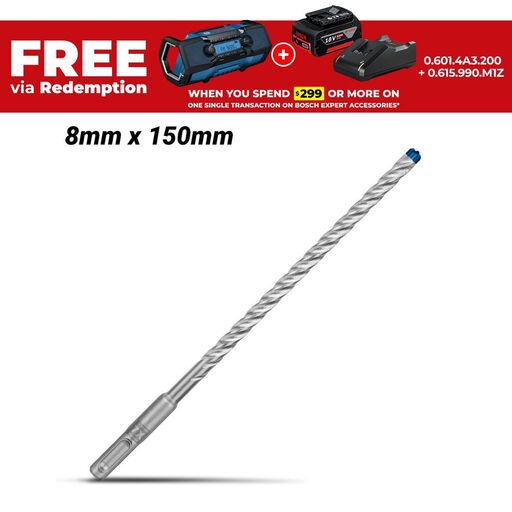 Bosch 2.608.900.089 EXPERT 8mm x 150mm SDS Plus-7X Hammer Drill Bit