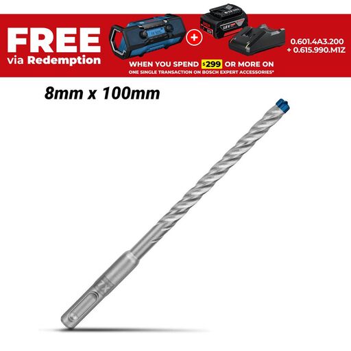 Bosch 2.608.900.088 EXPERT 8mm x 100mm SDS Plus-7X Hammer Drill Bit