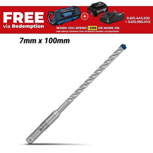 Bosch 2.608.900.084 EXPERT 7mm x 100mm SDS Plus-7X Hammer Drill Bit