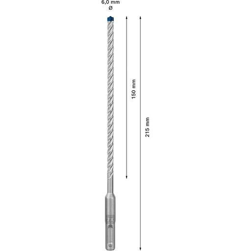 Bosch SDS PLUS-7X 1PC6X215 (2.608.900.073) EXPERT 6mm x 150mm SDS Plus-7X Hammer Drill Bit – image 2