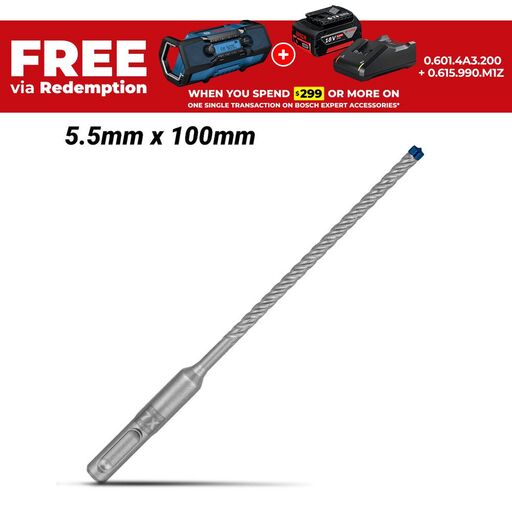 Bosch 2.608.900.066 EXPERT 5.5mm x 100mm SDS Plus-7X Hammer Drill Bit