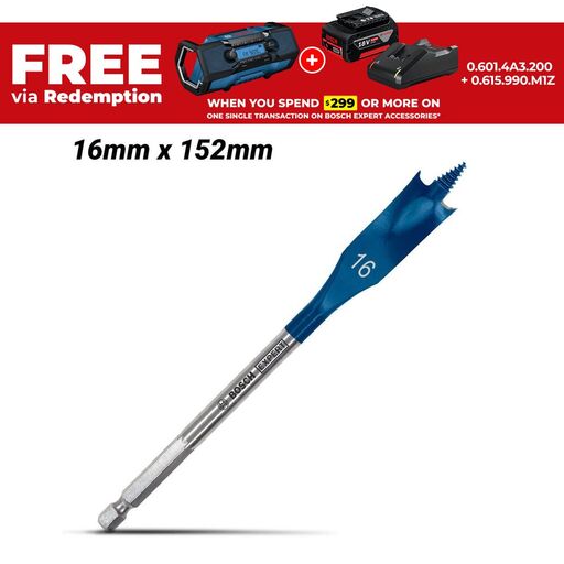 Bosch 2.608.900.315 EXPERT 16mm x 152mm Self Cut Speed Spade Bit