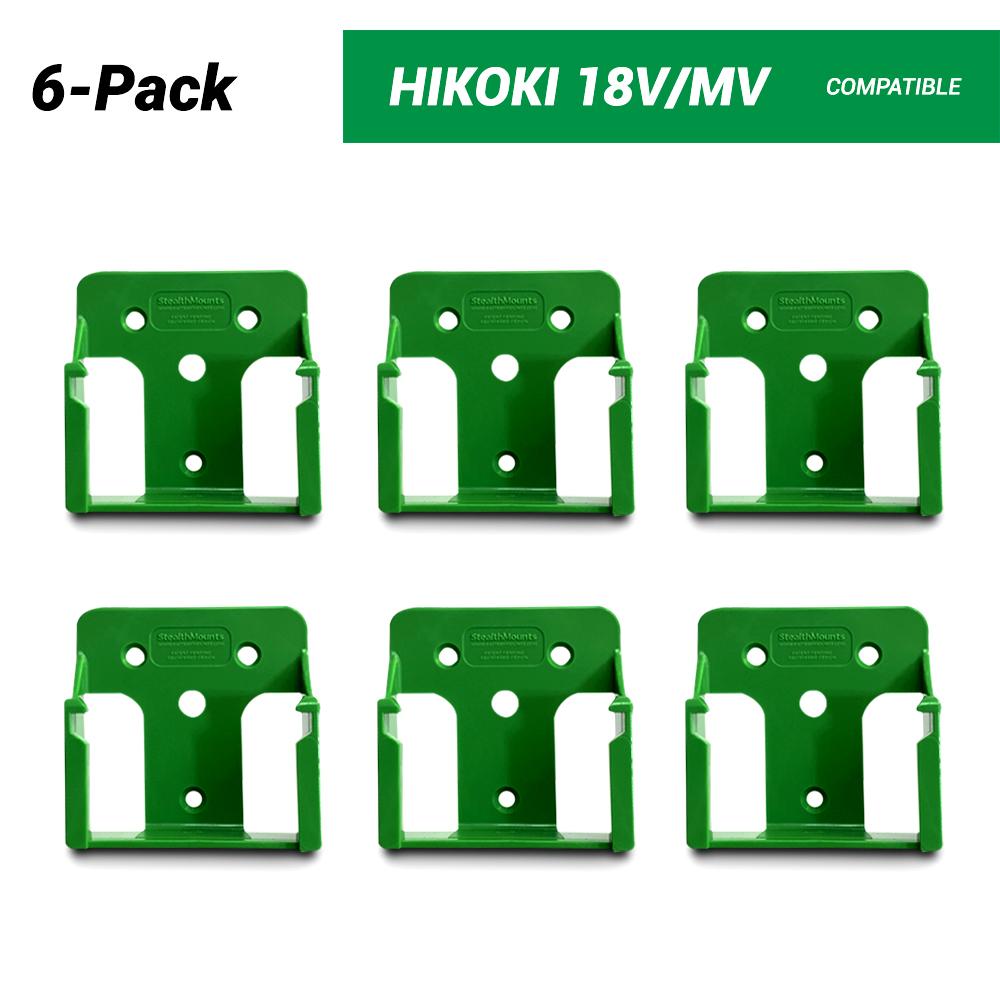 StealthMounts BM-MHH18-GRN-6 HiKOKI 18V & MultiVolt 6-Pack Green Battery Mounts – image 1