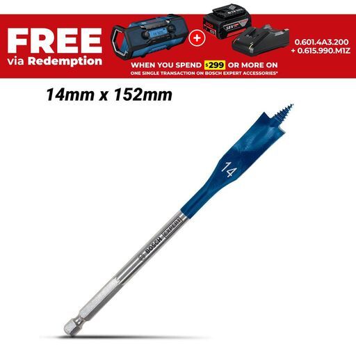 Bosch 2.608.900.314 EXPERT 14mm x 152mm Self Cut Speed Spade Bit