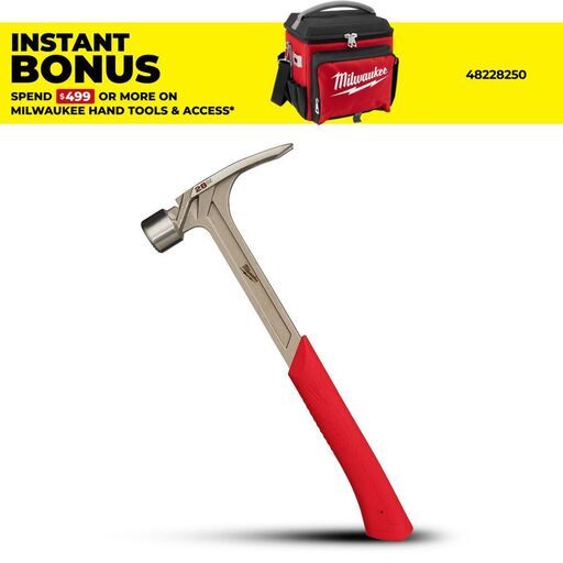 Milwaukee 48229029A 28oz Milled Face Steel Framing Hammer