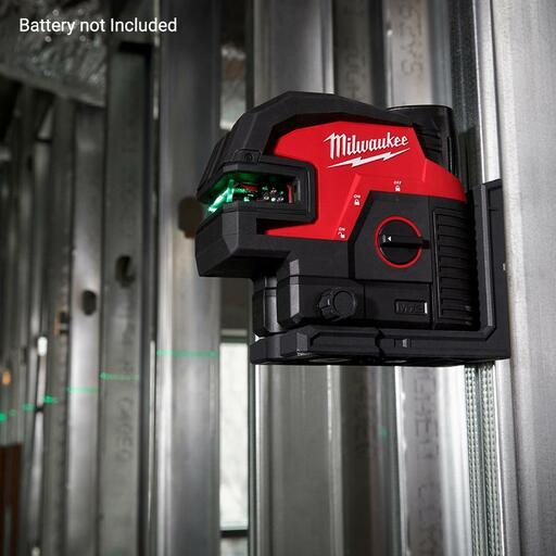 Milwaukee M12C4PLA0C 12V Li-ion Cordless Green Beam Cross Line + 4 Points Laser - Skin Only – image 10