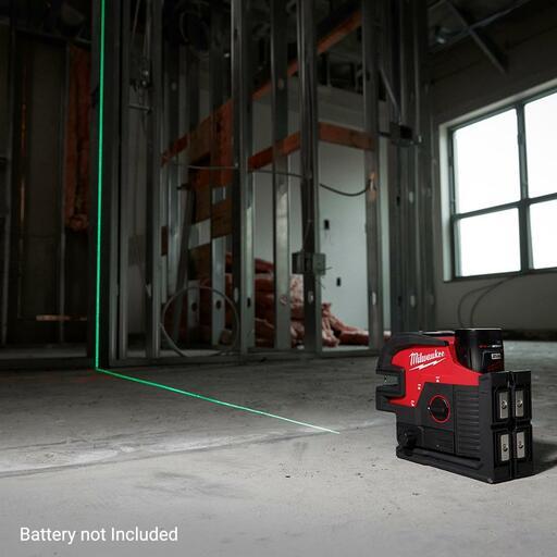 Milwaukee M12C4PLA0C 12V Li-ion Cordless Green Beam Cross Line + 4 Points Laser - Skin Only – image 7