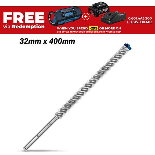 Bosch 2.608.900.255 EXPERT 32mm x 400mm x 520mm SDS MAX-8X Hammer Drill Bit