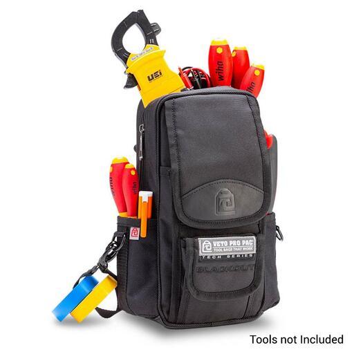 Veto Pro Pac VETOMB2Blackout 200mm x 80mm x 330mm Blackout 10 Pocket Tall Test Meter Tool Pouch – image 2