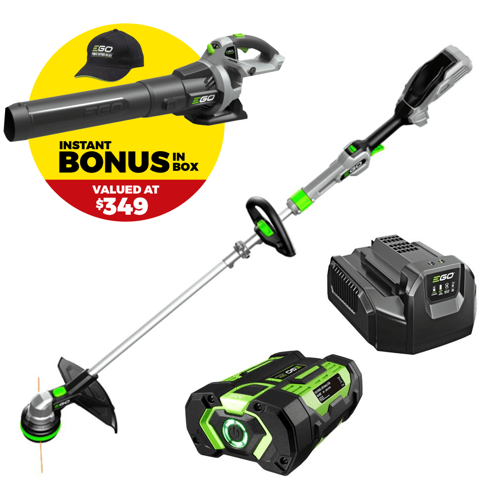 EGO STLB1401E-ST Power+ 56V 2.5Ah 350mm Brushless Powerload Line Trimmer Combo Kit with Cordless Brushless Blower