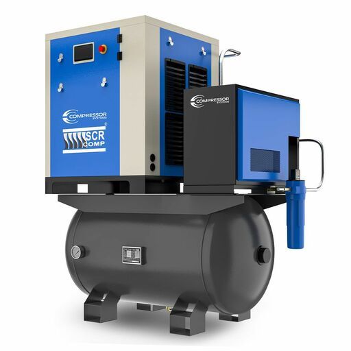 Compressor Systems SCR10 APM TD 7.5kW (10HP) Variable Speed Drive Rotary Screw Compressor with Air Receiver, Dryer and Filters