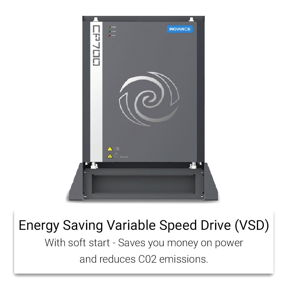 Compressor Systems SCR40 APM Basemount 30kW (40HP) Variable Speed Drive Rotary Screw Compressor – image 2