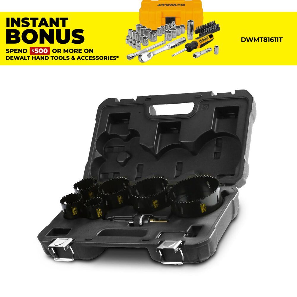 DeWalt DT82546-QZ 6-pce EXTREME Cobalt Bi-Metal Plumbers Hole Saw Set – image 1