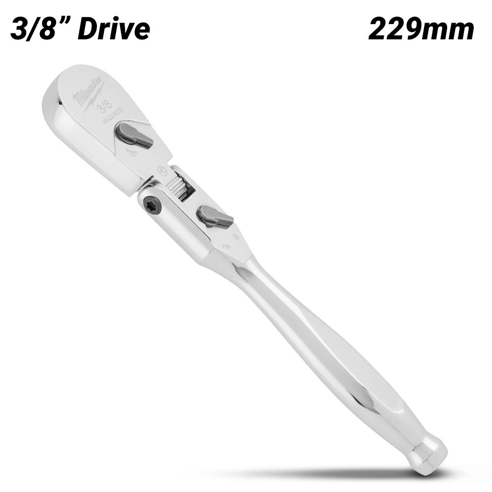 Milwaukee 48229039 229mm (9") 3/8" Drive Flex Head Ratchet – image 2
