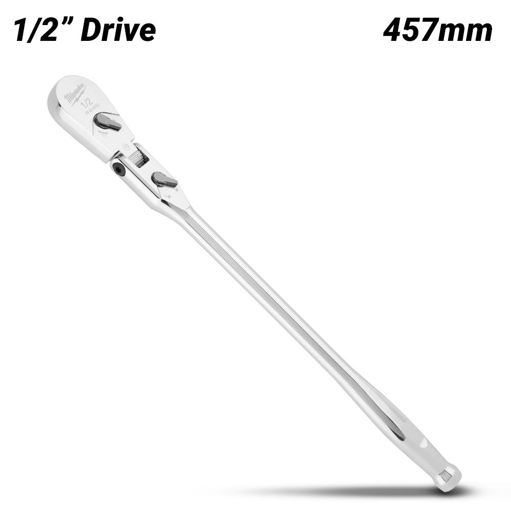 Milwaukee 48229052 457mm (18") 1/2" Drive Flex Head Extended Ratchet – image 2
