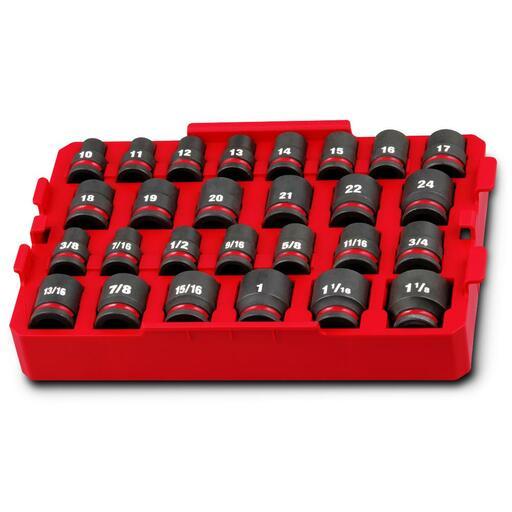 Milwaukee 49667057 27pce SHOCKWAVE 1/2" Drive Metric/SAE Impact Socket Tray Set – image 2