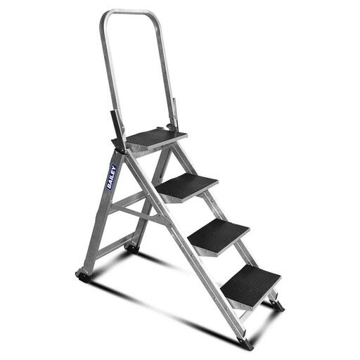 Bailey FS13752 4 Step 150kg Aluminium Industrial Platform Step Ladder With Safety Rail